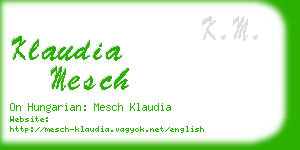 klaudia mesch business card